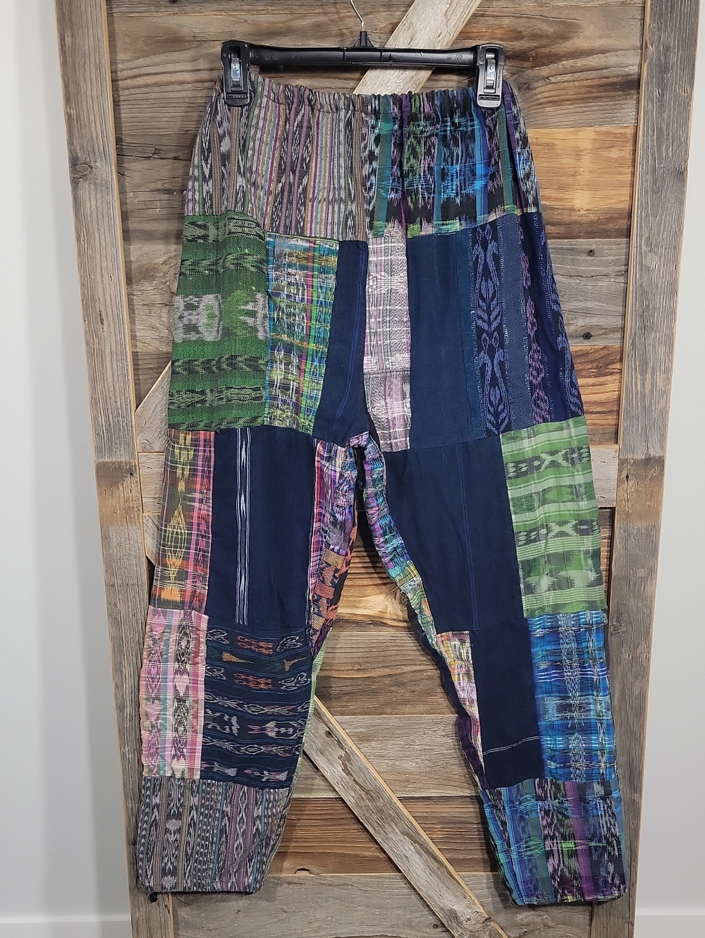 Handmade Guatamalan Huipil Woven Patchwork Pants - Picture 4 of 10